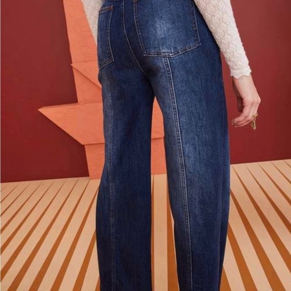 Ulla Johnson Billie Pant - size 6 - dark denim jean with button fly - Picture 3 of 7